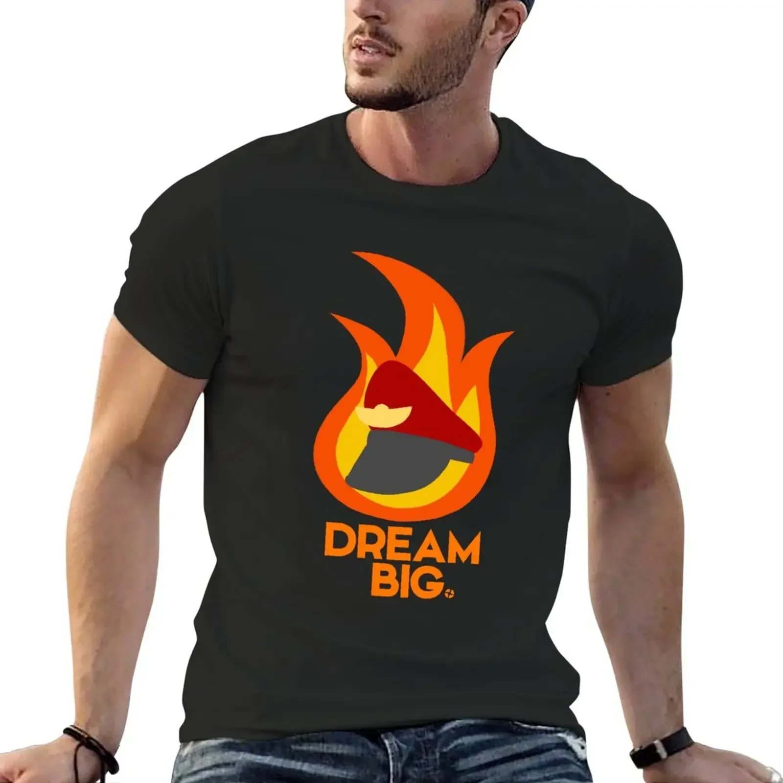 TF2 - Dream Big T-Shirt summer top boys whites Blouse plain black t shirts men