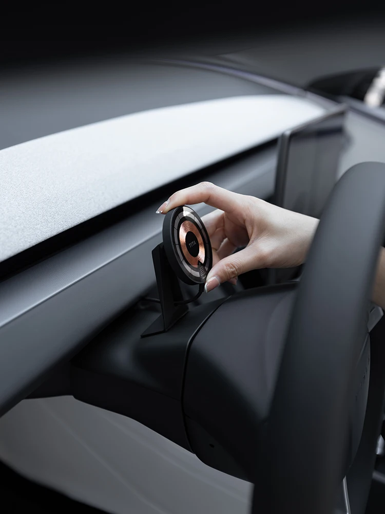 Car Wireless Charger For Model Y Juniper 2025 Magsafe LED Car Holder Vent Mount 15W Fast Charging for iPhone And Smart Phone