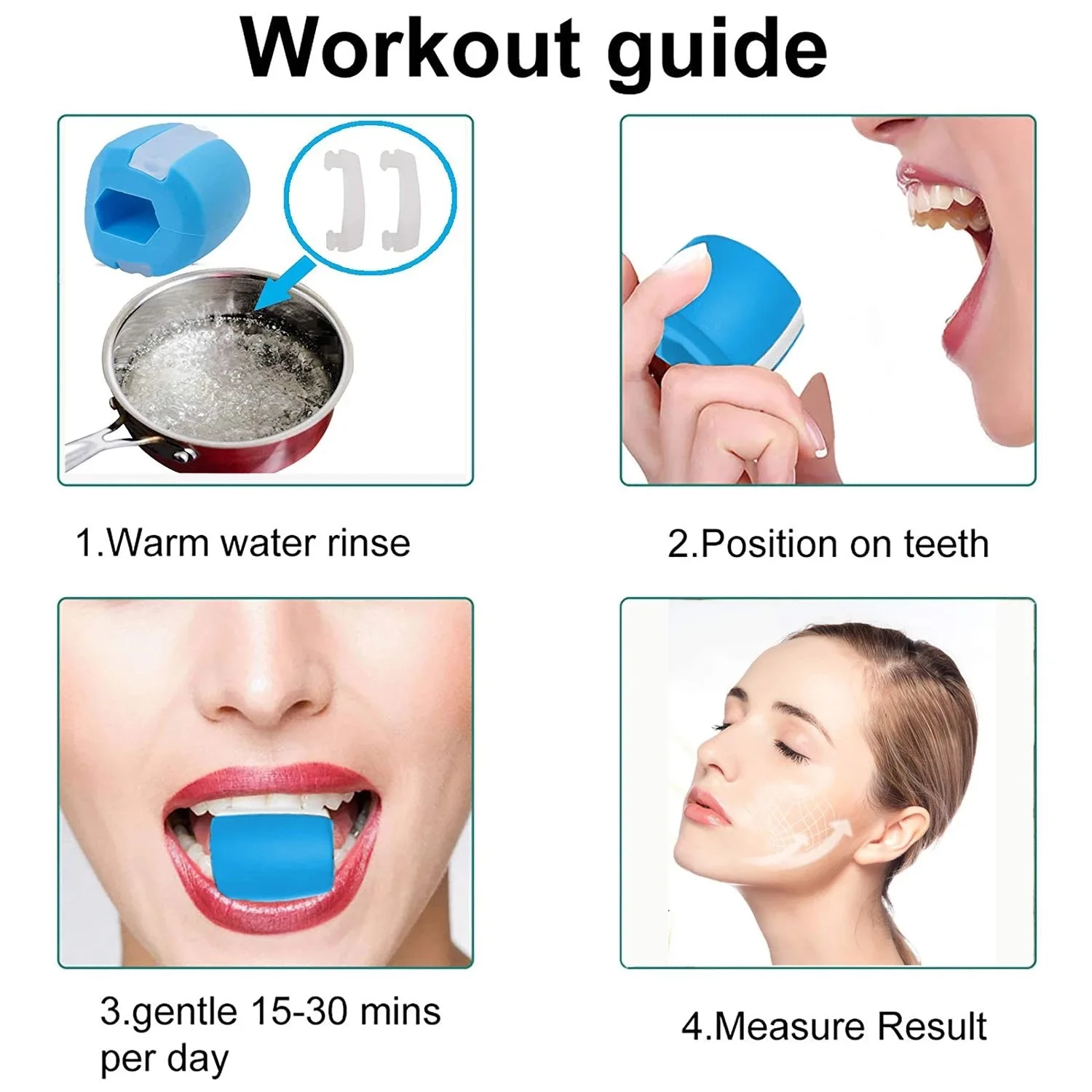 Jawline Trainer Cheek Bone Double Chin Reducer Neck Jaw Exerciser Dewlap Slim Face Training Balls Portable Fitness Equipment