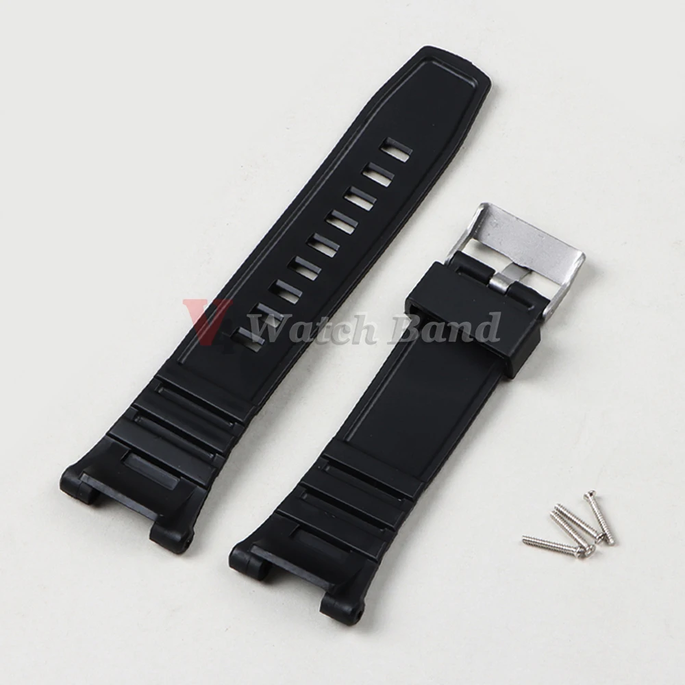 Rubber Watch Bracelet for Casio Pro-trek PRG-40 PRG-240 Series Black Strap PRG40 PRG240 Waterproof Men Wristband Accessories