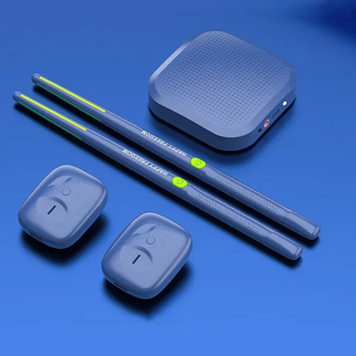 Imagen 1 del producto Juego de batería de aire Virtual electrónica, Kit de batería de realidad Virtual profesional portátil para principiantes, niños y adultos