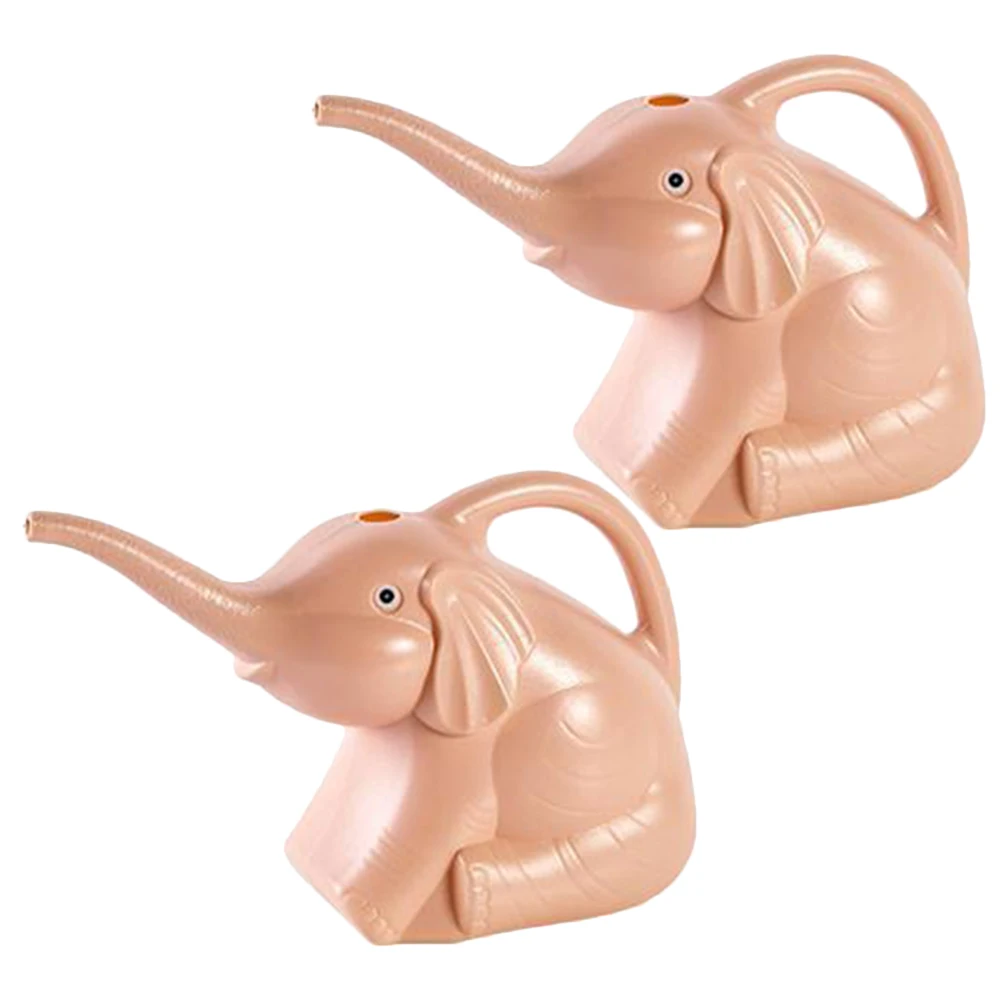 

2Pcs Watering Can Elephant Shaped Kettle for Garden Indoor Plants Kids Large Capacity Durable PP Material Sprinkling Gardening