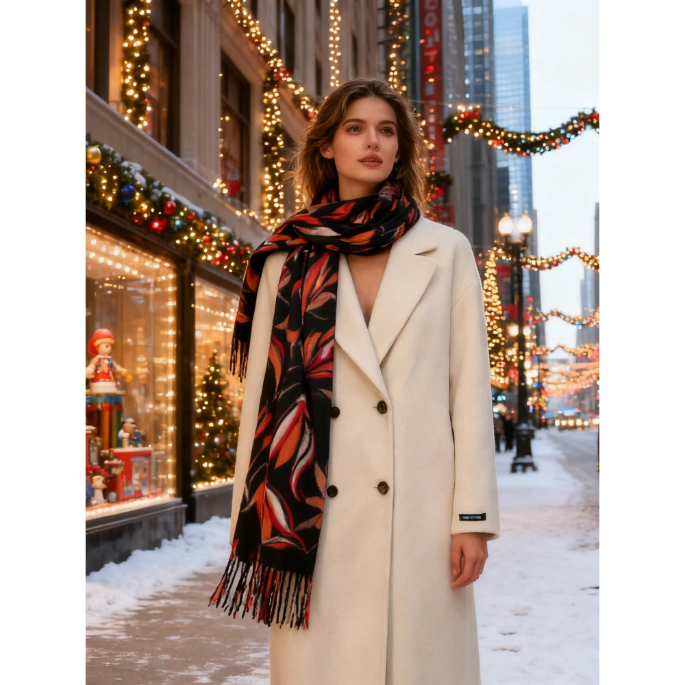 Autumn and winter tourism ethnic style scarf cape shawl dual-purpose thickened cashew pattern women's wear decoration