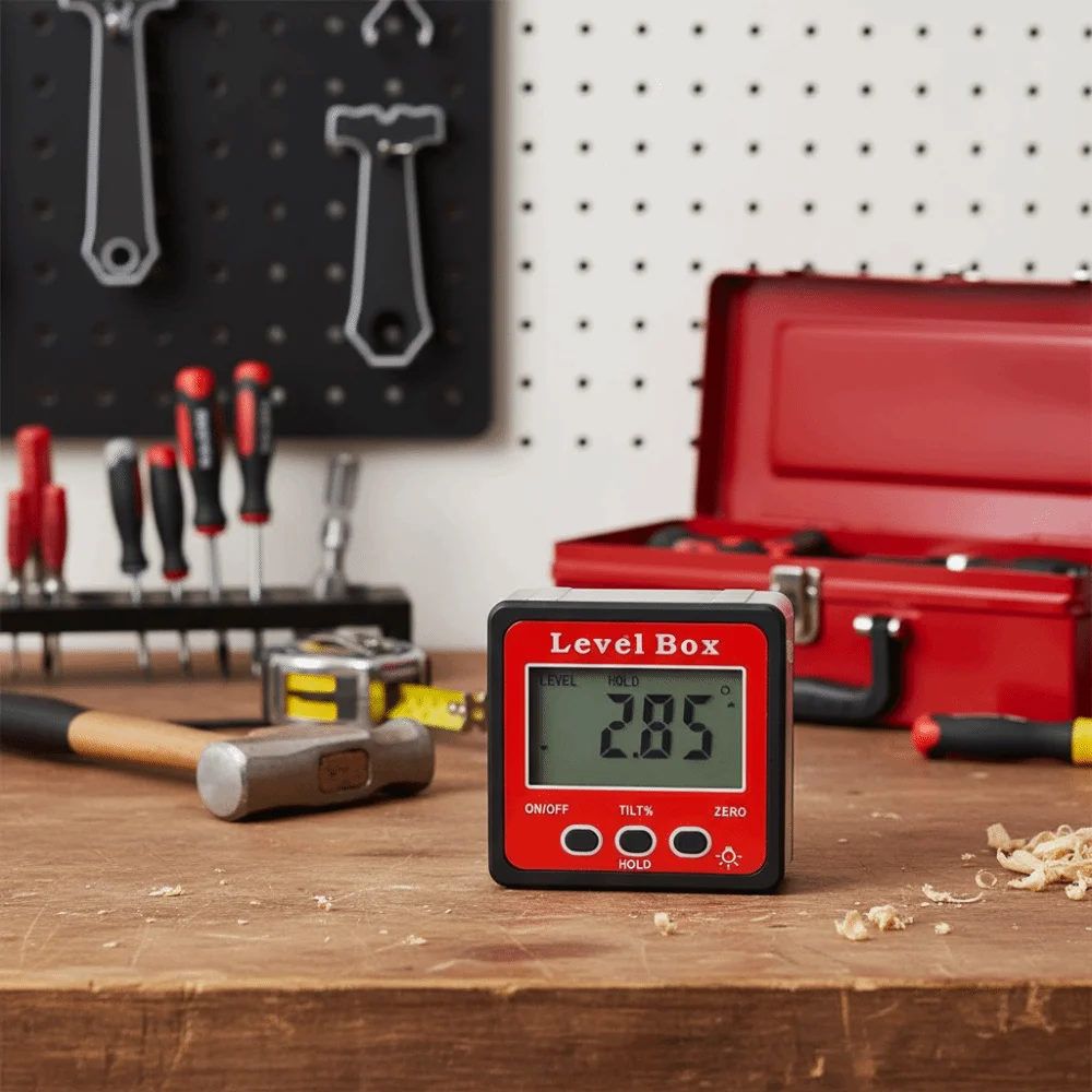 

Electronic Digital Angle Dipmeter Level Meter 360° Level Protractor Inclinometer Digital Display Magnetic Angle Gauge
