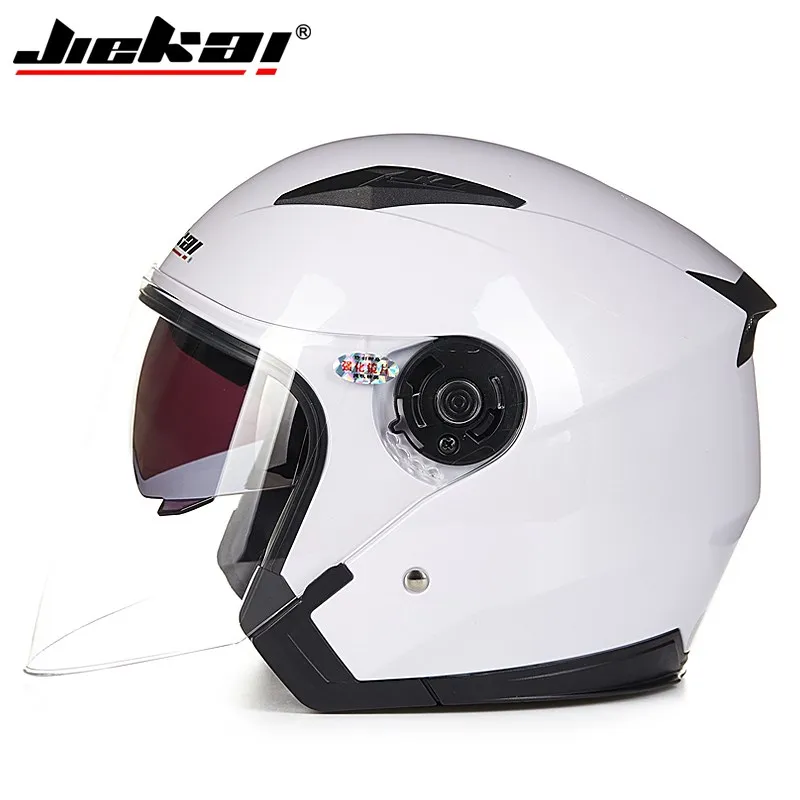 

JIEKAI Helmet motorcycle open face moto racing motorcycle vintage helmets with dual lens capacete para motocicleta cascos para