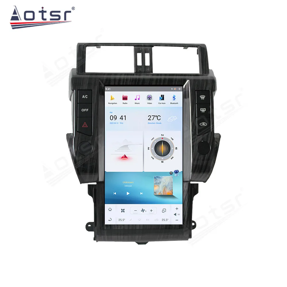 13.6 inch tesla Vertical screen Android Wireless Carplay  For Toyota Cruiser pardo 150 2010-2013 Car Radio Navigation Stereo