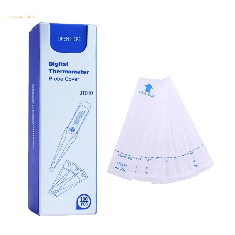 

100pcs Sanitary Thermometers Sleeves Thermometers Cases Easy Carry for Single Use Dropship