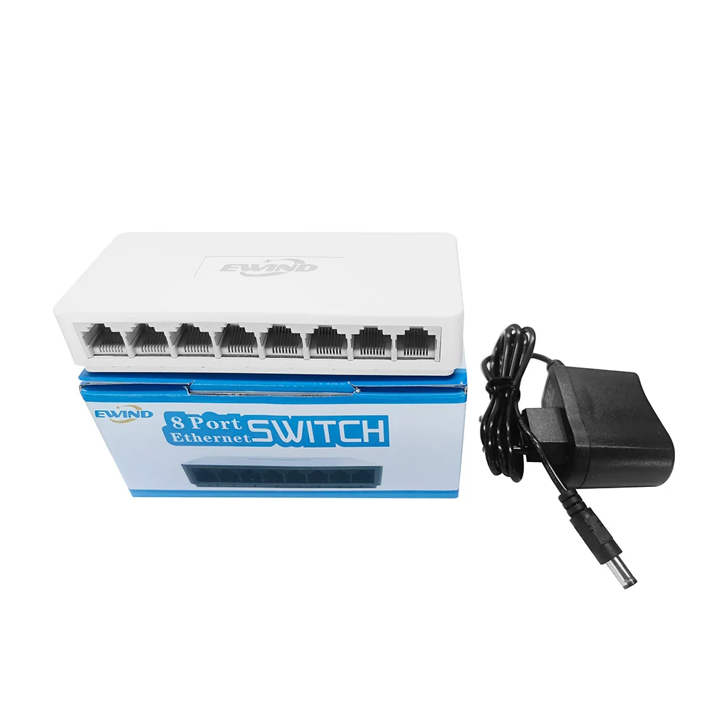 5/8 Ports Gigabit Network Switch 10/100/1000Mbps Auto-sensing RJ45 LAN Ethernet Switching Hub Shunt for CCTV Network Switch