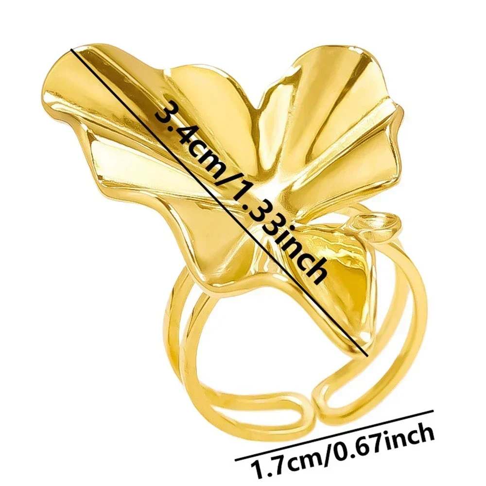 Personalized Ring Stainless Steel Heart Flower Butterfly Adjustable Rings for Women Fashion Single Party Ring Anillos Steampunk