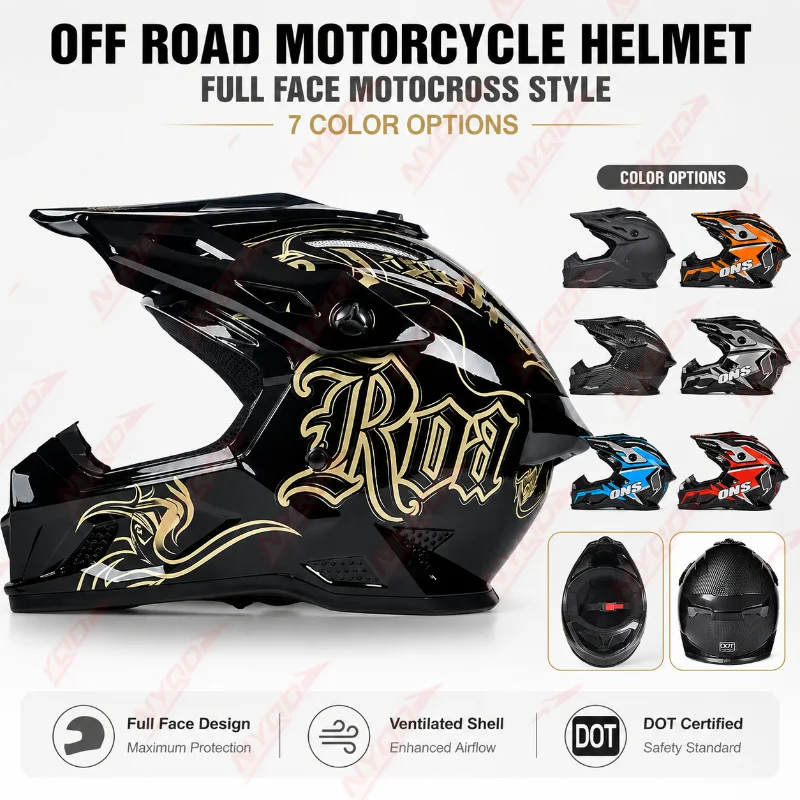 オフロードバイクヘルメット-軽量-通気性-dot認証-モトクロス-ラリー-カート-レーシング-大人用-ユニセックス-耐久性ギア
