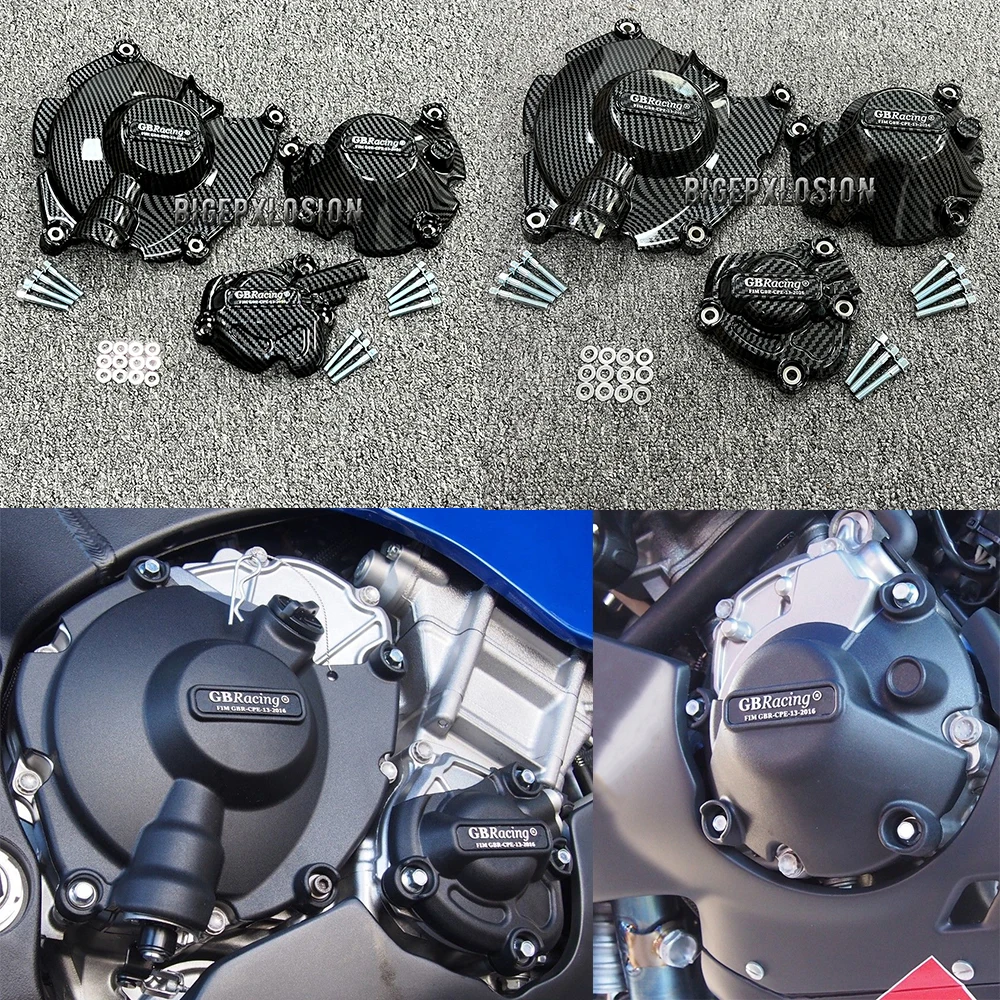 NEW YZF-R1 2025 Carbon Fiber Pattern Motorcycles Engine Protective Cover FOR YAMAHA YZF-R1 & R1M 2015- 2025