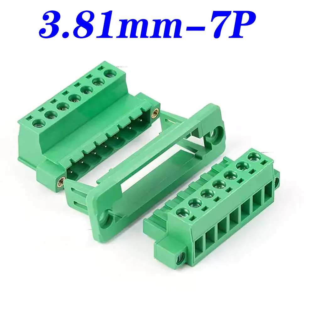 10 sets door de muur paneel Vaste 15EDGWC-3,81 mm lasvrije dockingkabel Groene terminal met 15EDGWC flensinzettype