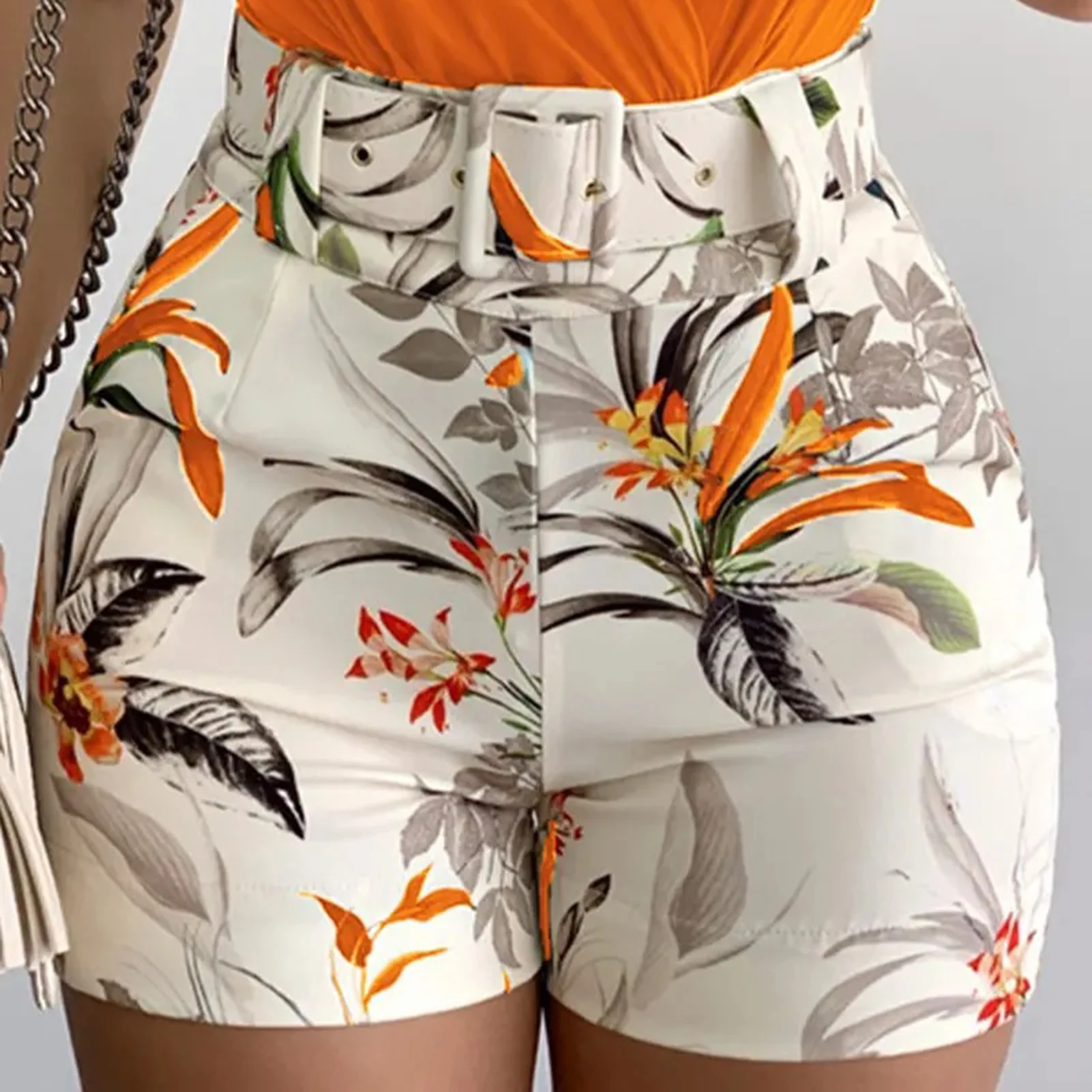 Tops Met Gebloemde Hoge Taille Korte Broek Set Zomer Dames 2-delige Outfits Geschikt Voor Vrouwen Formele Dagelijkse Feestbal