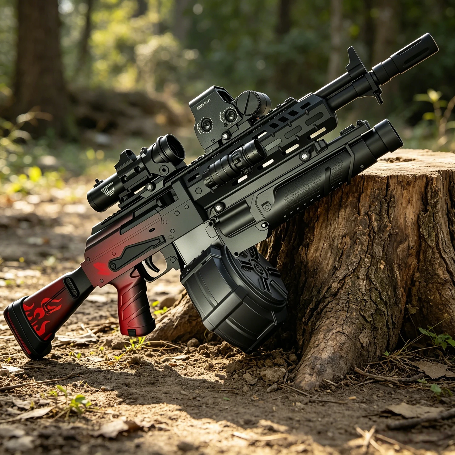AK47 gel ball toy gun, Orbeez gun, folding stock, modular battery, suitable for outdoor shooting games, does not include ammo
