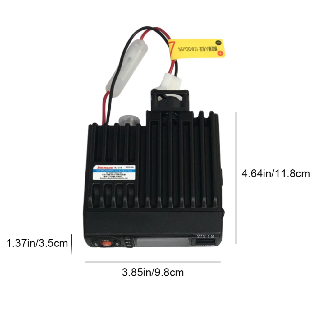 Imagem -06 - Rádio Móvel Automóvel com Ventilador de Refrigeração Dupla Exibição Multi-modos Ajustável Programável Dois Sentidos Rádios dc 12v 13.8v Bj218