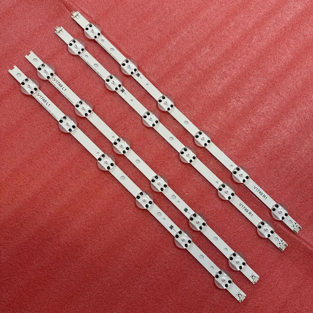 4pcs/set LED Strip For 49UJ654T 49SK7900PVB 49UJ701V 49UJ6100 49UJ6300 49UJ6307 49UJ6309 49UJ6320 49UJ6350 LC490DGG-FK M3 M7 M8