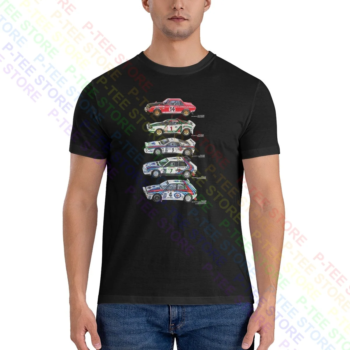 Camiseta Maglia Auto D'Epoca Lancia Delta Hf Integrale Rally Stratos, la mejor calidad