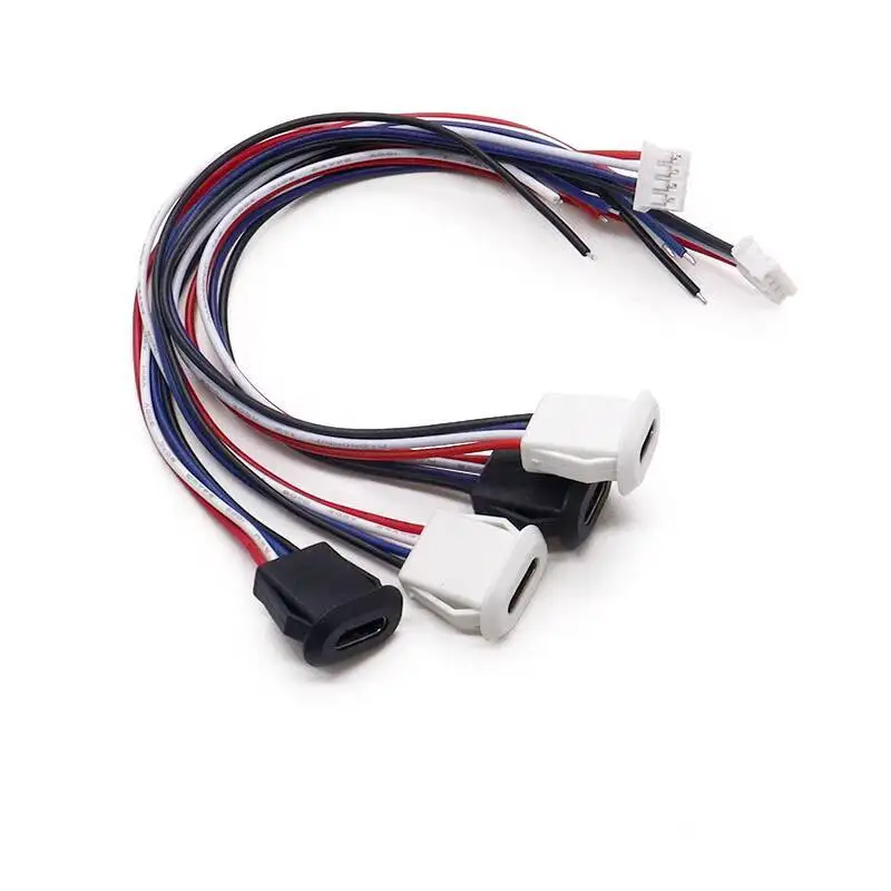 1 Stück Snap-Lock-Platte USB Typ-C Buchse mit Kabelanschluss, wasserdichter Typ-Stecker – Detail 2