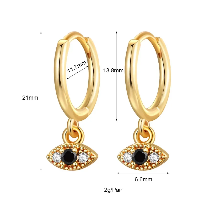 CRMYA-pendientes de aro de color dorado para mujer, aretes de cadena colgante, Piercing Vintage de Color CZ, conjunto de pendientes de circón,