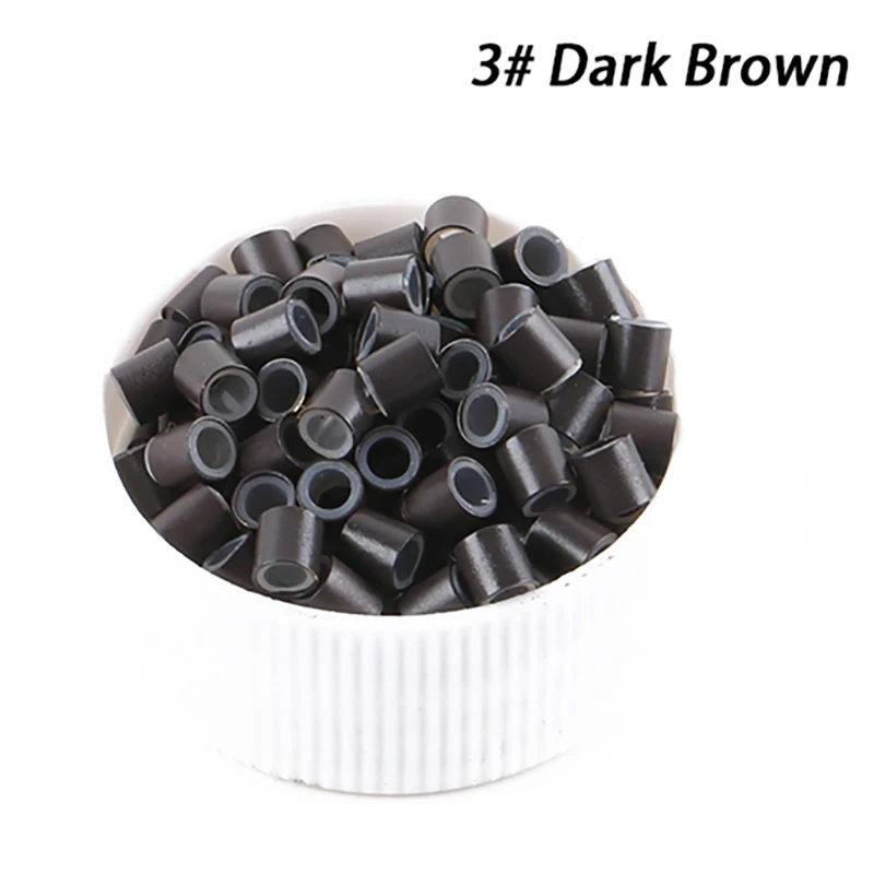 Cheap Free Shipping To Mexico 30 bottles (1000pcs/bottle) 4.0*2.6*4.0mm Copper Silicone Micro Rings 8 Colors Available