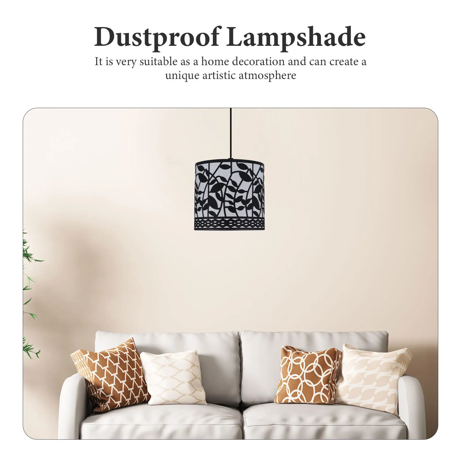 

Creative Iron Art Lampshade with Leaf Design Stable Structure Waterproof Pendant Light Cover for Cozy Home Lighting Decoration