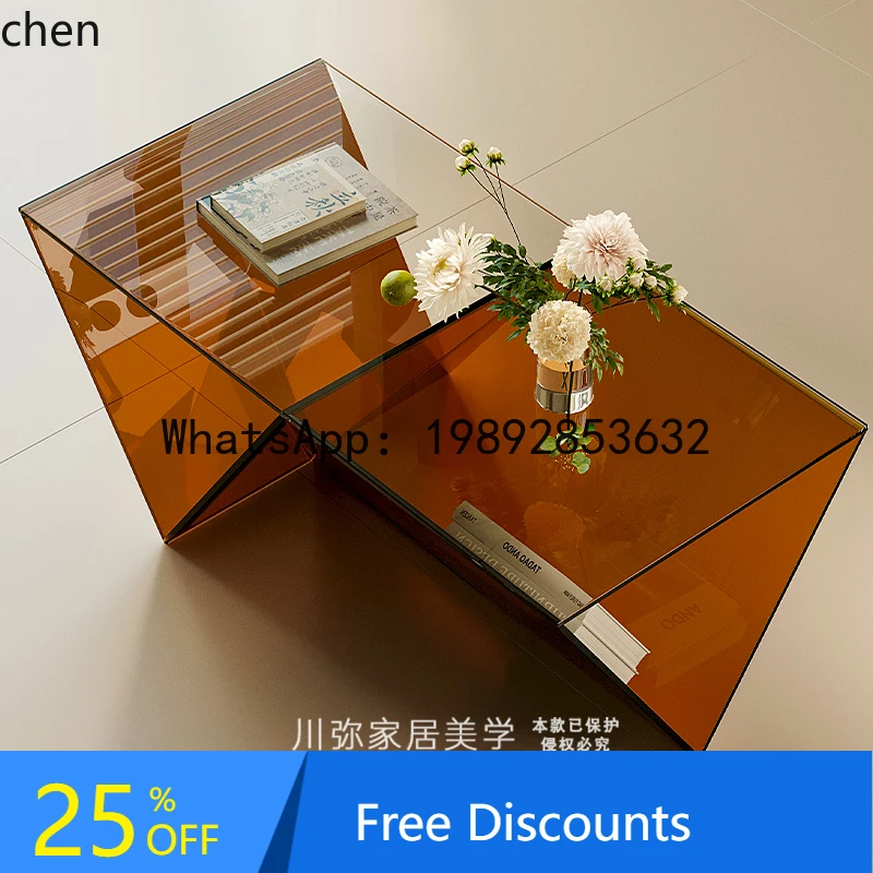 

B1 minimalist coffee table living room coffee table minimalist home modern small table glass