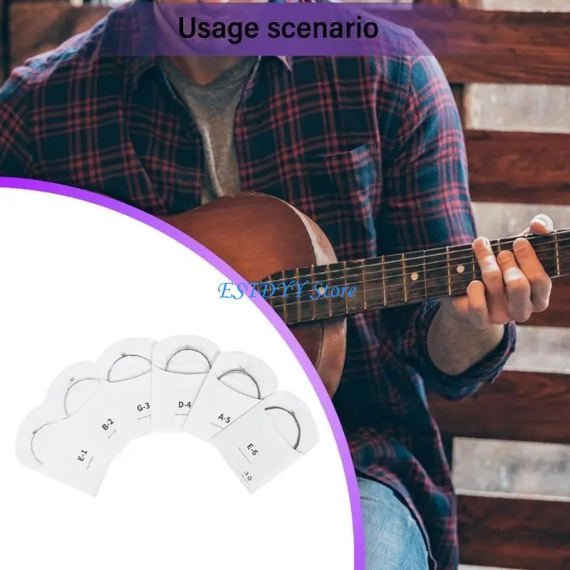 

G6DE 6Pcs .009-.042 Brilliant Sound Quality Strings for Electric Guitar Accessories