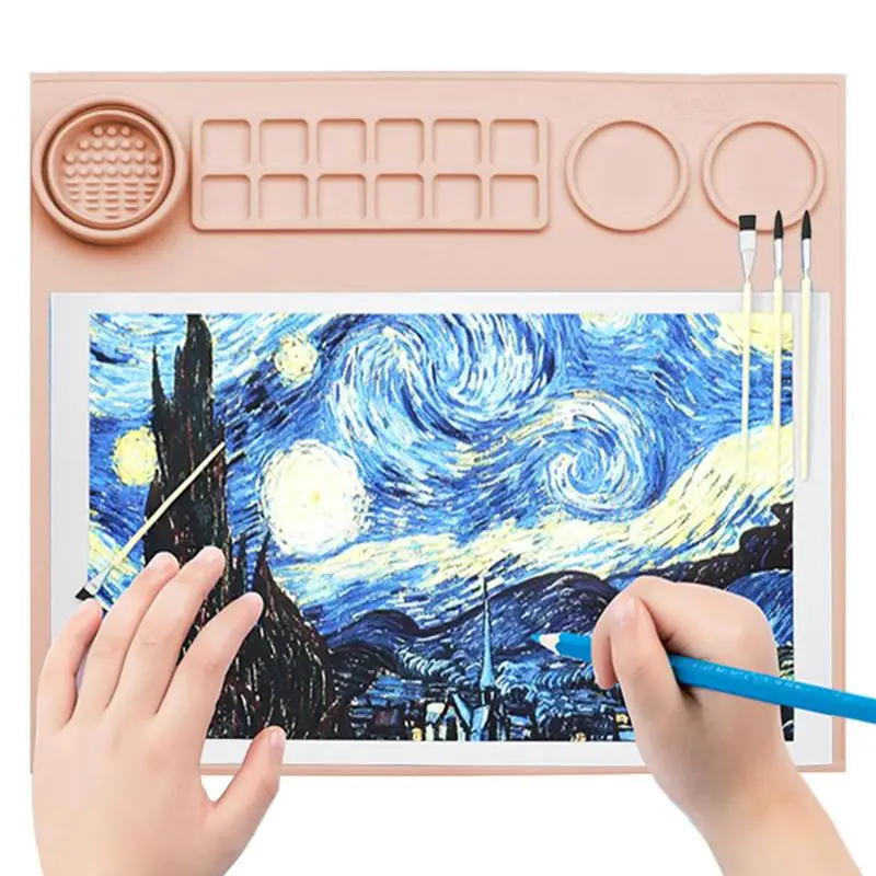 Multifunzionale fai da te Silicone pittura Mat Palette bambini Graffiti tavolo da disegno pittura a olio bordo argilla Mat accessorio da disegno