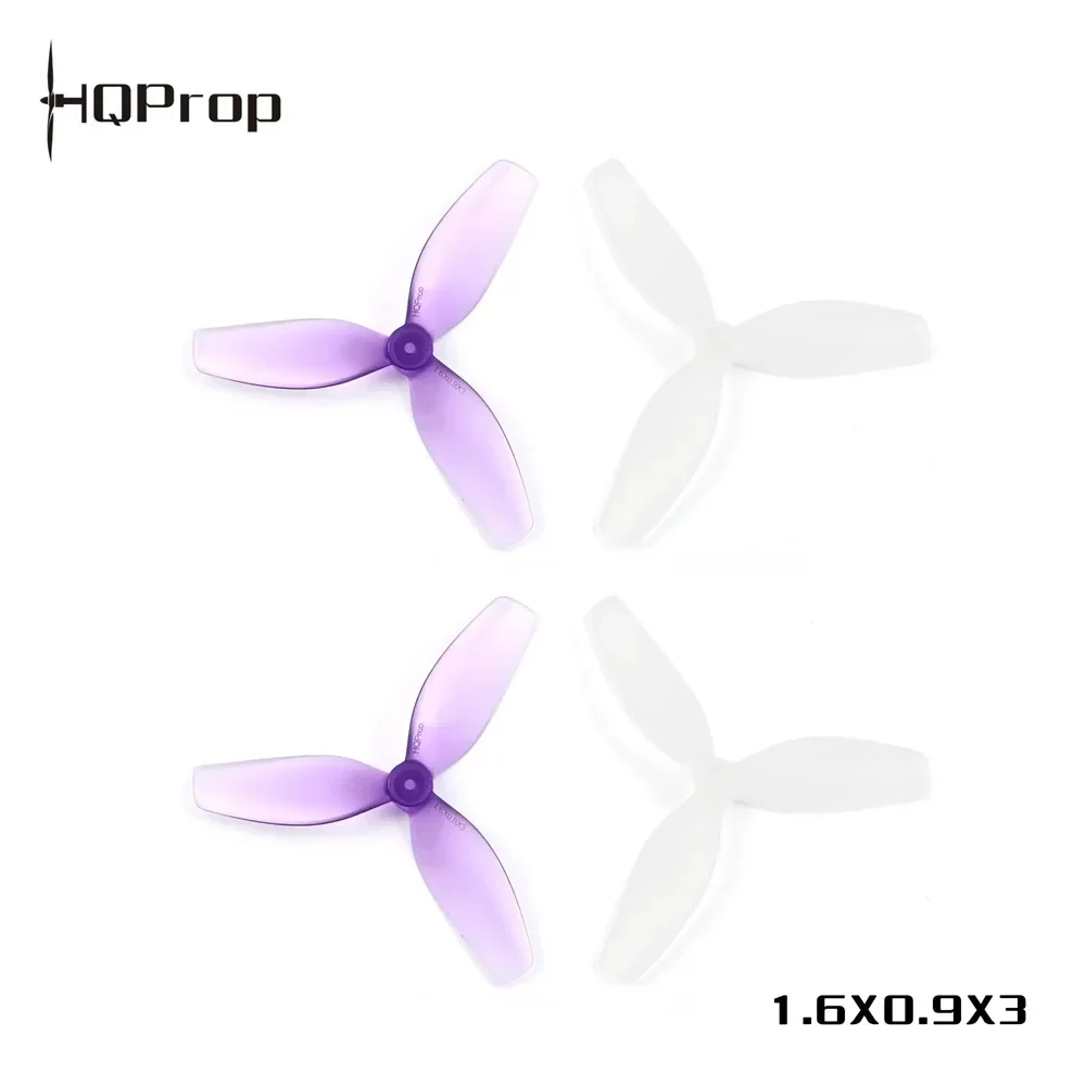 HQProp 1.6x0.9x3 3Balance PC Props 1mm Shaft Ultralight Smooth Blades for Mini Indoor Cinewhoop Tiny FPV Drone Replacement Parts