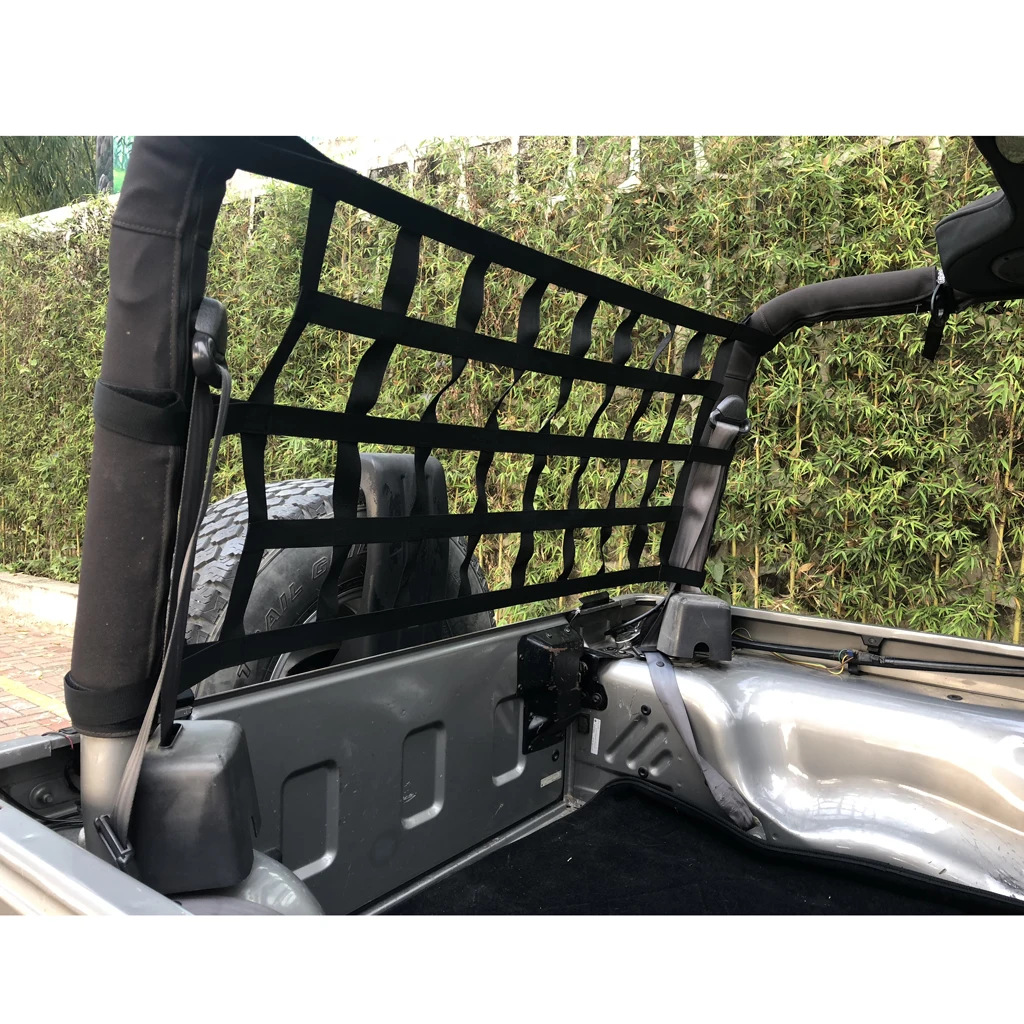 Cargo Netting Car Roof Webbing Net Dog and Cargo Containment Heavy Duty for Jeep Wrangler 97 17