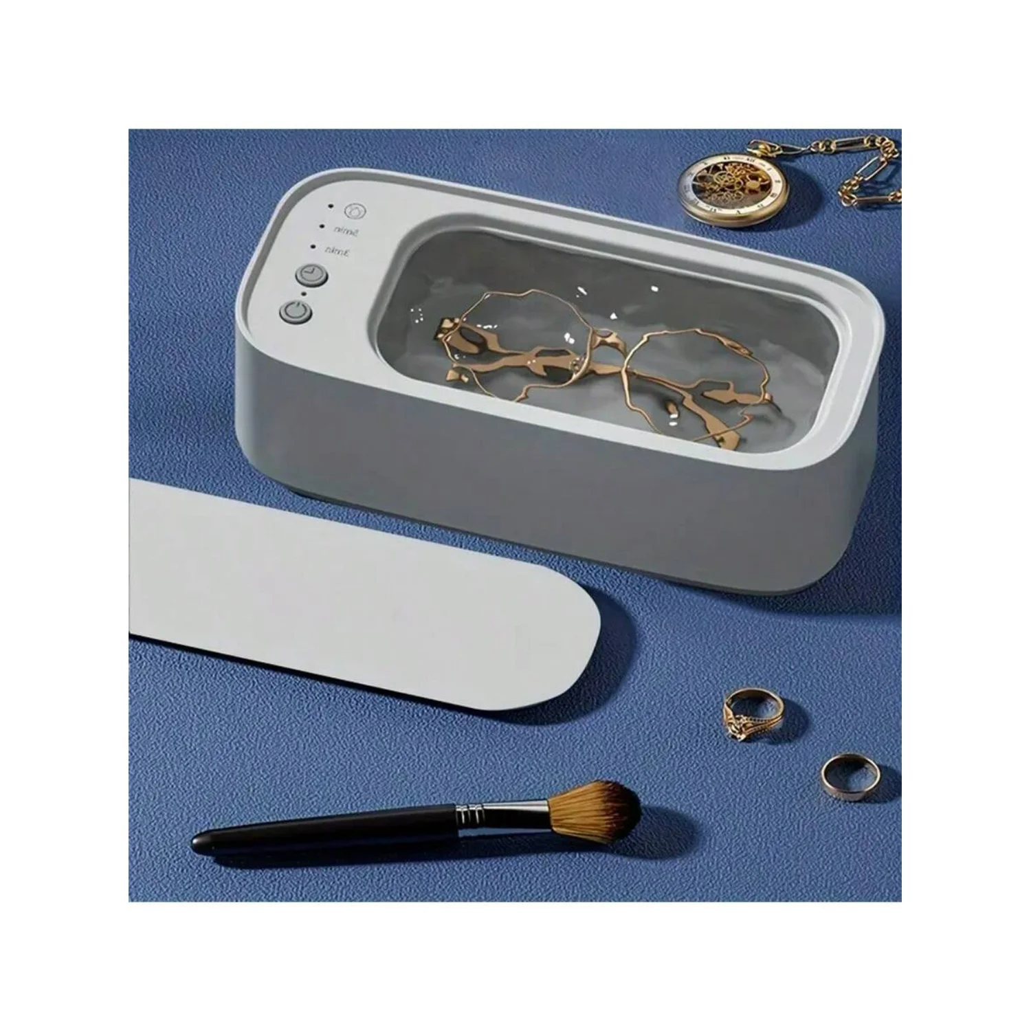 Máquina de limpieza de gafas, limpieza automática de alta frecuencia, soportes de joyería, lentes de contacto, mini limpiador portátil.