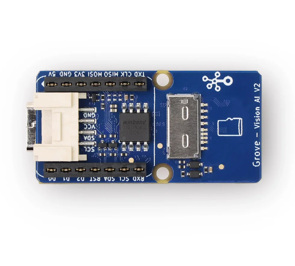 وحدة Grove Vision AI V2 مع 20+ موديلات AI، طاقة منخفضة 0.35 وات، كاميرا وميكروفون، متوافقة مع Raspberry Pi/Arduino/ESP32