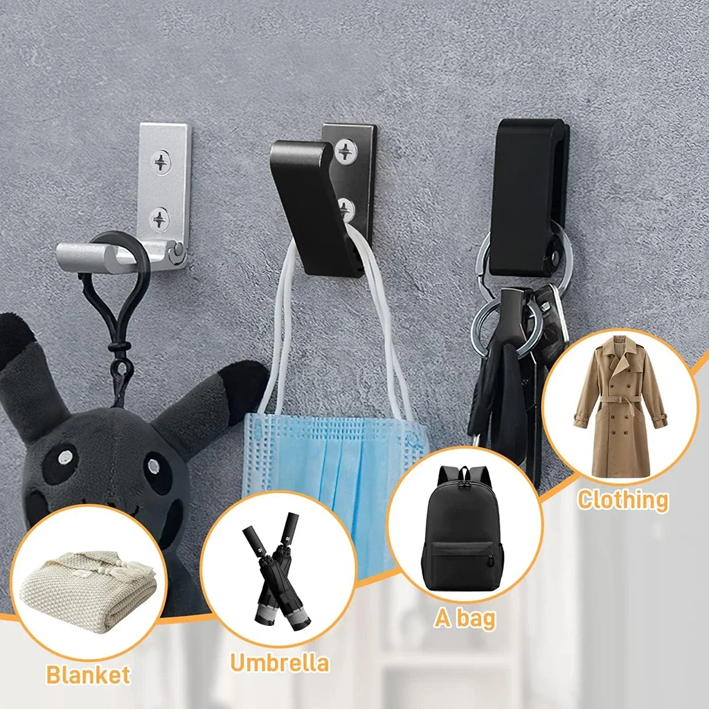 1 pz ganci appendiabiti pieghevoli ganci da parete in alluminio resistente bagno camera da letto grucce a parete per appendere cappotti asciugamani vestaglie