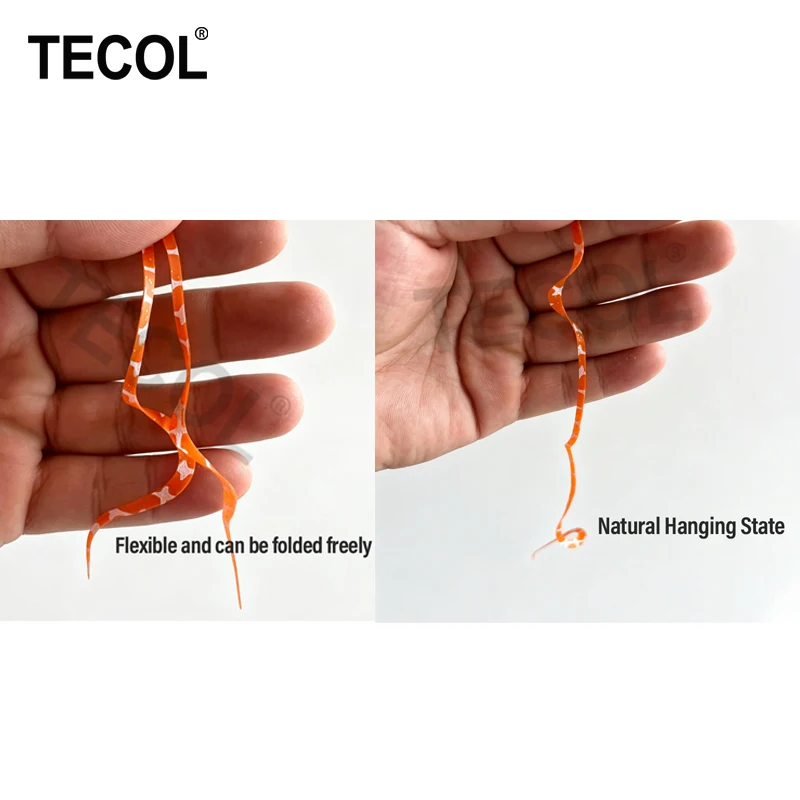 TECOL UV Heart Shape Tairaba Rubber Skirt Silicone Tassel DIY Octopus Squid Tenya Skirts Fly Tying Streamer For Madai Seabream view 5