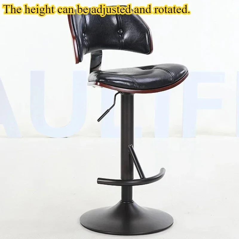 European Style Bar Chair Kitchen Lift Chair Rotary Bar Chair Simple Home Backrest Banquetas Para Bar De Cocina Furniture