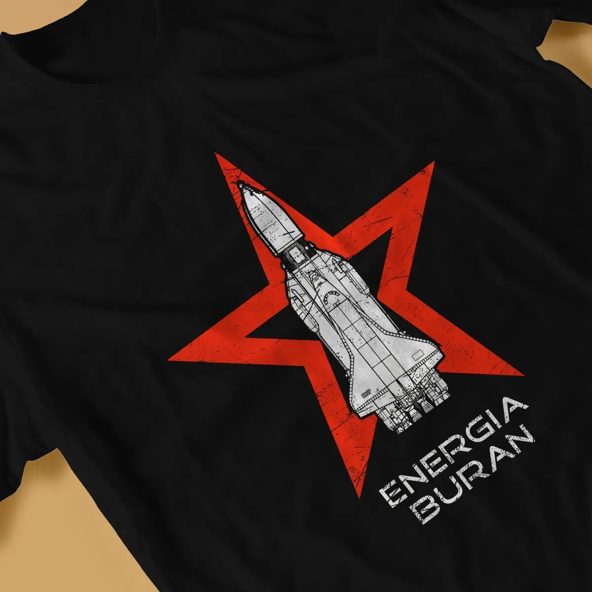 Energia Rocket Buran Shuttle TShirt For Men Russian USSR CCCP Clothing Novelty Polyester T Shirt Comfortable