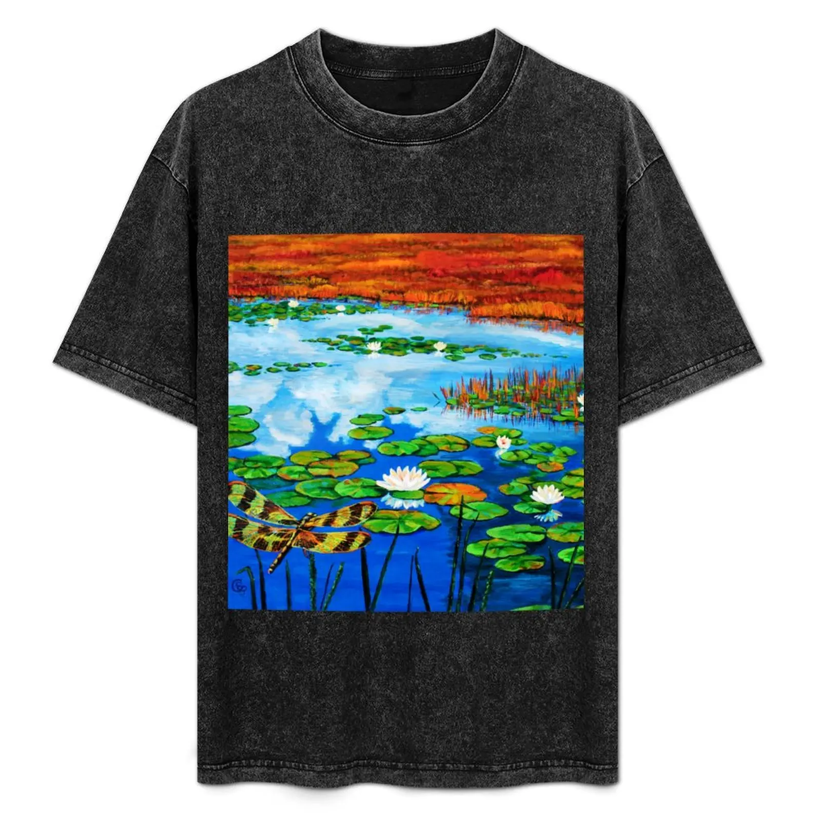 

Water Lilies and Dragonfly T-Shirt Lightweight Hiking T-Shirt