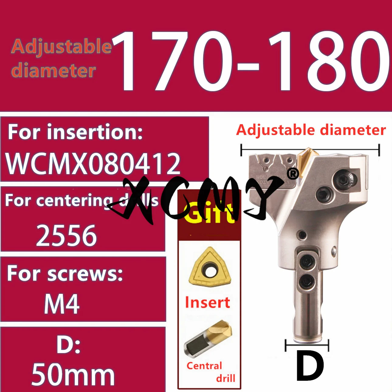 VMD verstelbare diepgat indexeerbare boor met grote diameter 45-160 mm U-boor boorgereedschap voor WCMX WCMT inbrengen