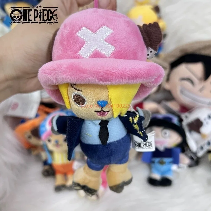 10cm One Piece Plush Keychain Toy Tony Chopper Luffy Pendant Soft Stuffed Cute Plush Dolls Keychain Handbag Ornaments Dolls Toys