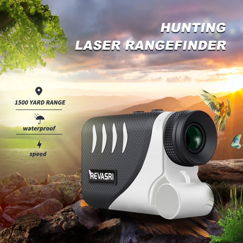 REVASRI CR2-3V Replaceable Laser Rangefinder For Golf Sport Flag-Lock Slope Long Distance Meter with Hunting Monocular Telescope