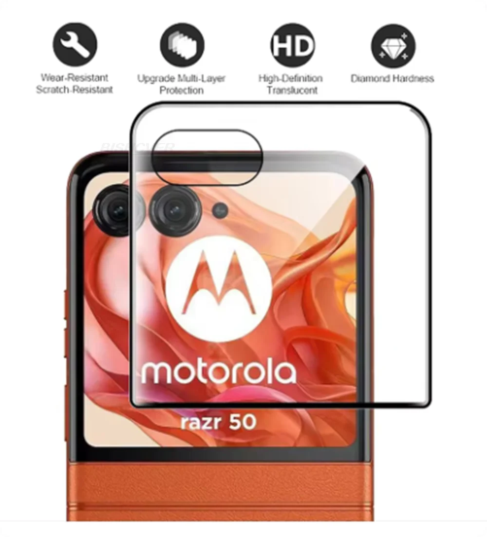1-3 Stück 3D Gebogenes Schutzglas für Motorola Razr 50 Ultra 50Ultra Schutzfolie für Moto Razr 50 60 Ultra Plus 2024 2025 – Detail 4
