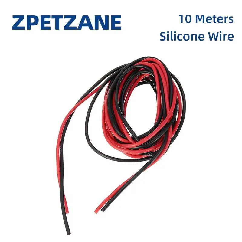 10 Meters Soft High Temperature Resistant Insulated Stranded Silicone Wire 7 8 910 11 12 13 14 15 16 18 20 22AWG High Quality