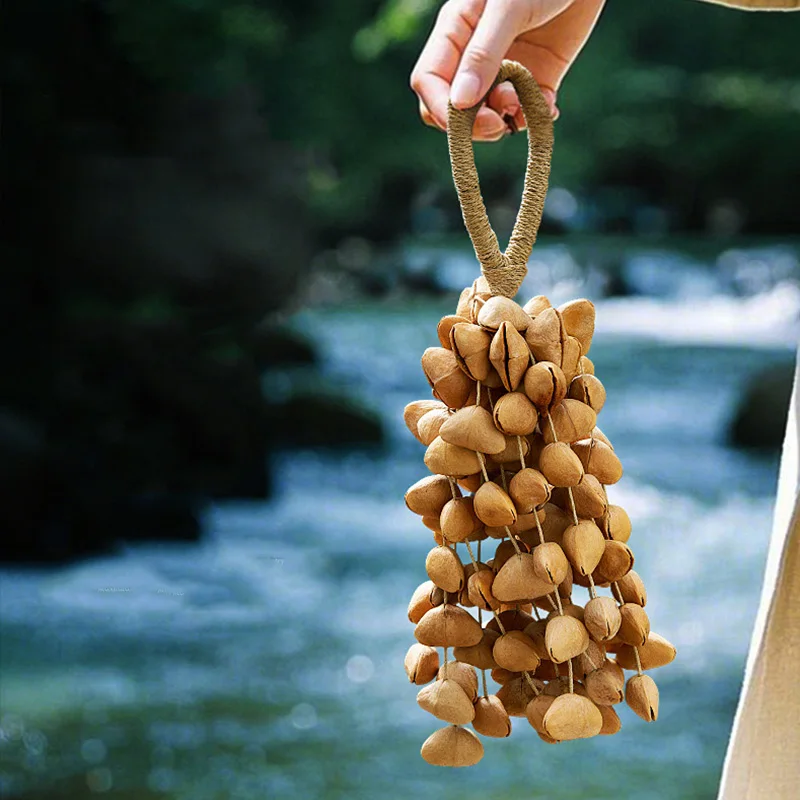 

Handbells Handmade Nuts Shell Bracelet Handbell Hand Bell Sound Healing Yoga Instruments Fruit Hand Wind Chime ﻿