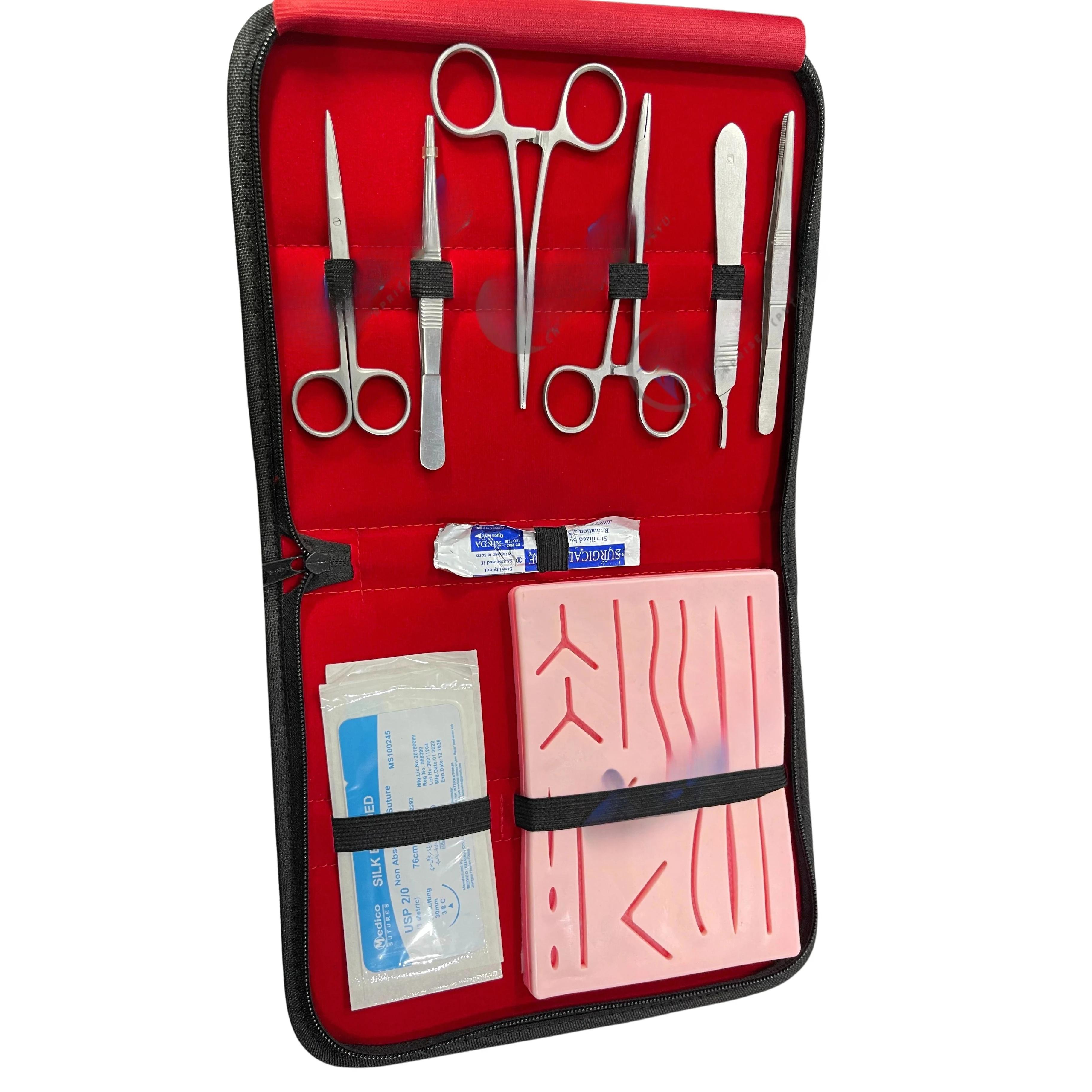 Wholesale Stainless Steel Surgical Training Medical Apparatus Suture Kit Best Student Practice Kit 2PCS