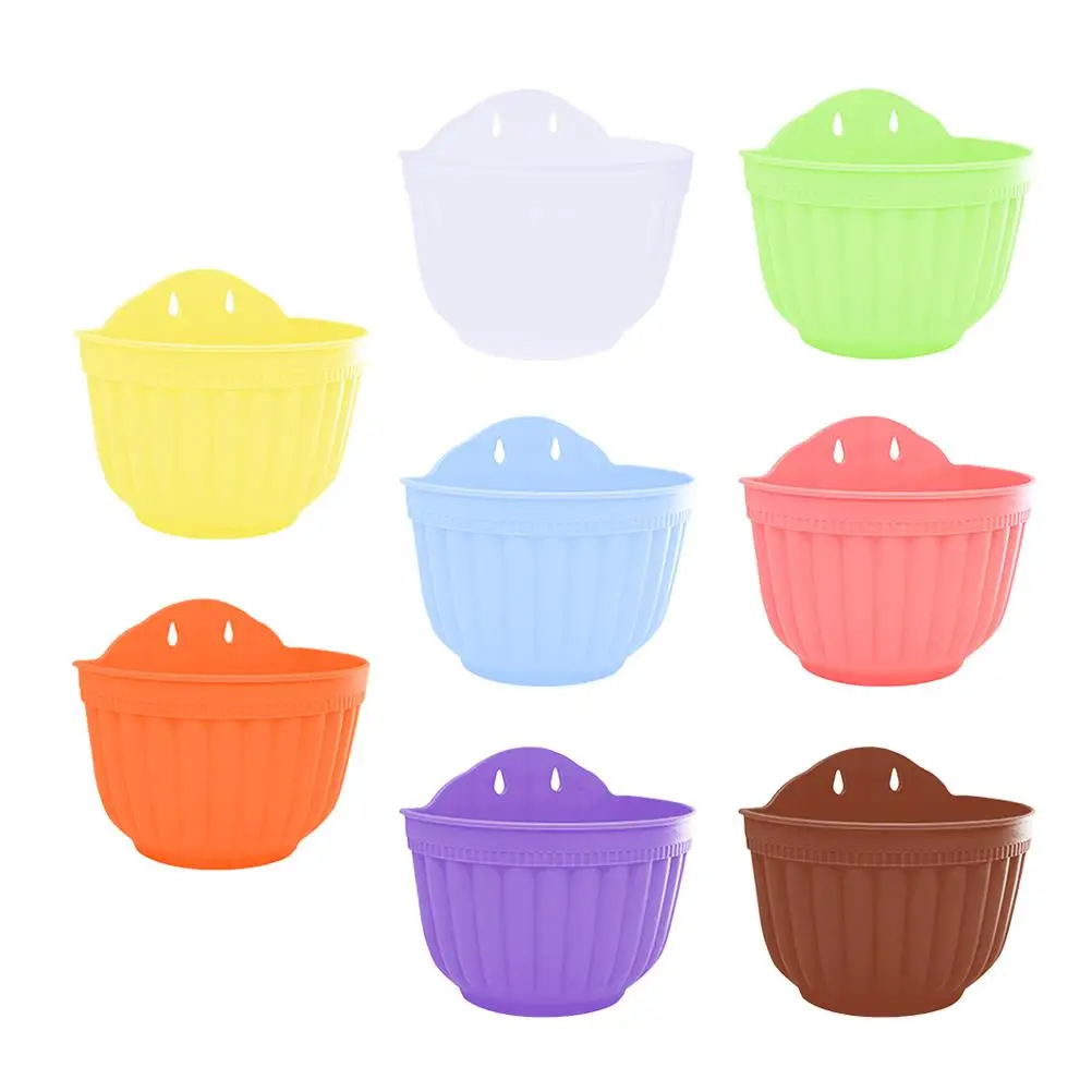 

8 Pieces Hanging Flower Hanging Planter Pots 20 5CM x 14CM Durable Plastic for Balcony Garden Home Decor Planter