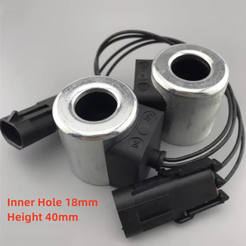 

Excavator accessories Yuchai 65/75-8 Pilot Safety Lock Solenoid Valve Pengpu 60 Longgong85 DC24VDC12V Inner Hole18mm Height40mm