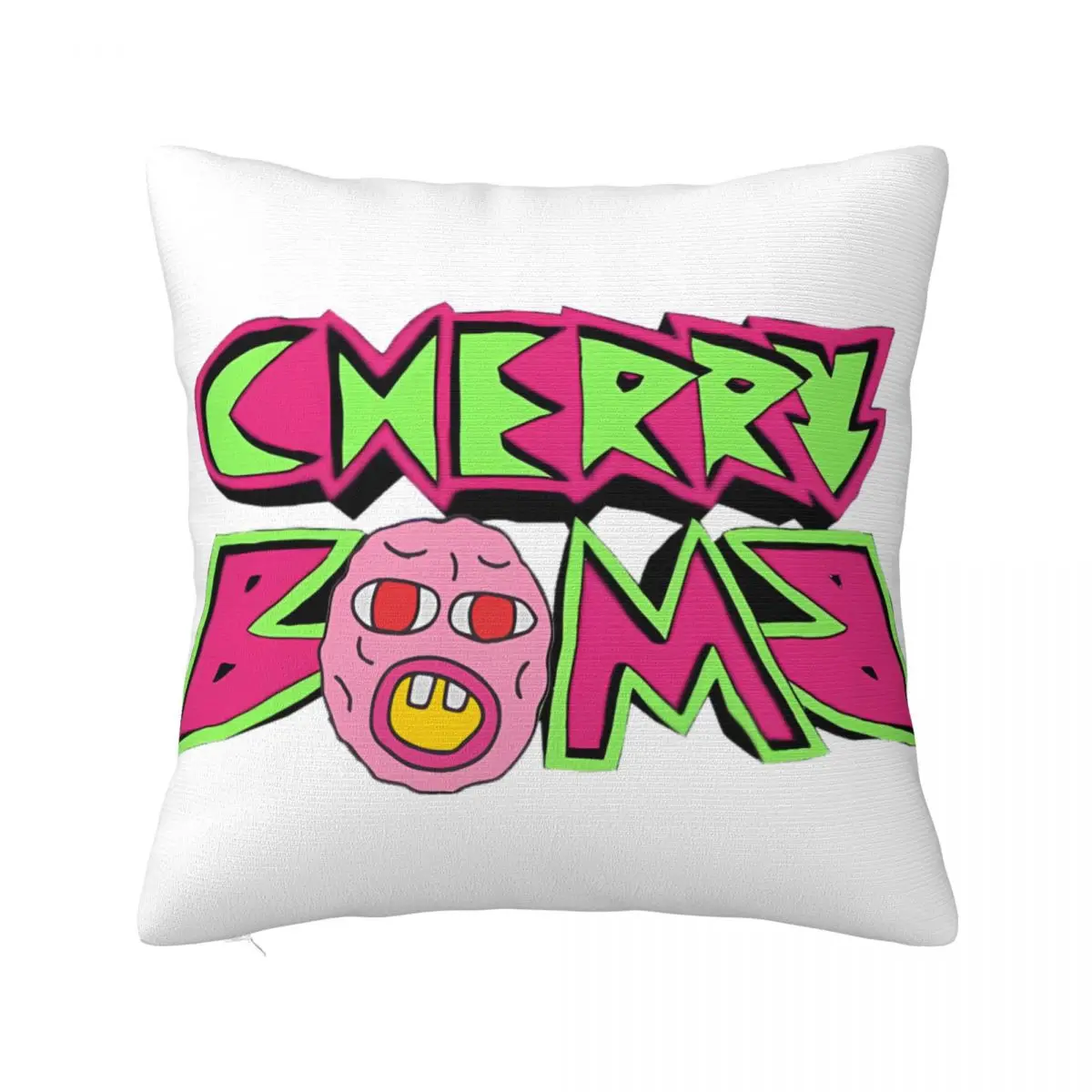 Kwadratowa poszewka na poduszkę Cherry Bomb na sofę