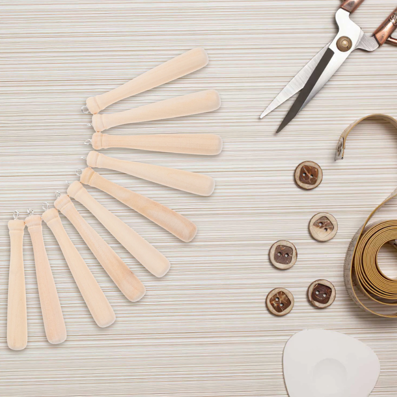 

20pcs Wooden Baseball Bat Pendant Mini Craft Supplies for Diy Handmade Jewelry Charms Necklace Keychain Accessories Projects