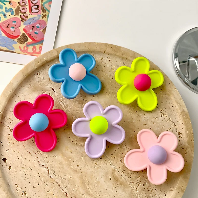 Cute Flower Hairpin Hair Clips For Girls Women Hairgrip Kids Vintage Colorful  Sculpt Hair Claws For Gift Hair Accessories 2024