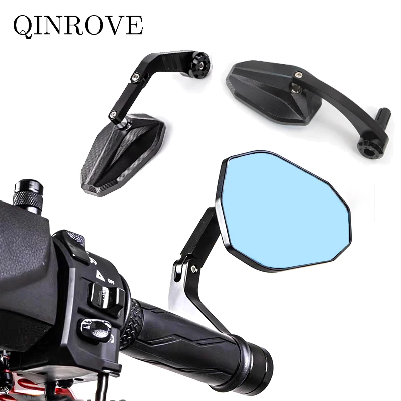 17-22mm Motorcycle Bar End Mirror Universal Aluminum Alloy Mirror for Honda CB1000R CB650R Forza 125 350  CRF1100L Africa Twin